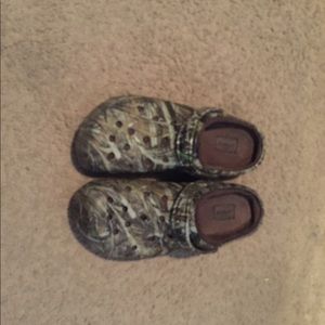 Fuzzy Crocs house slippers